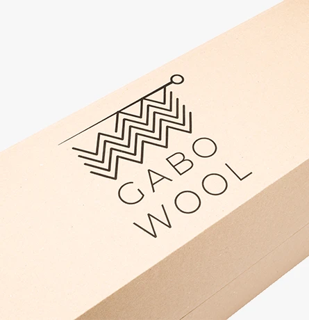 nadruk na kartonie logo gabo wool wełna zaprojektuj własne opakowania dla twojego biznesu 